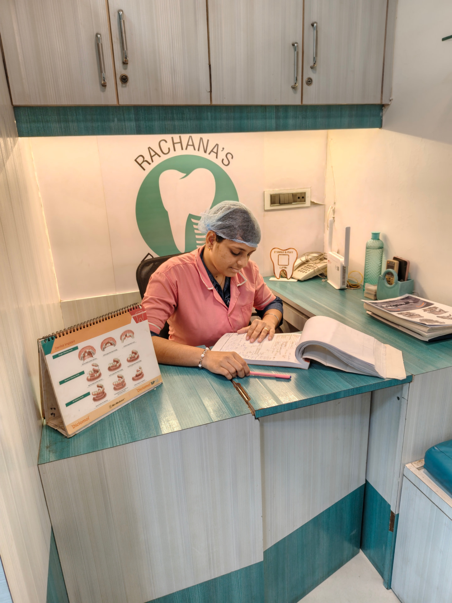 Reception desk at Rachana's Dental Clinic
